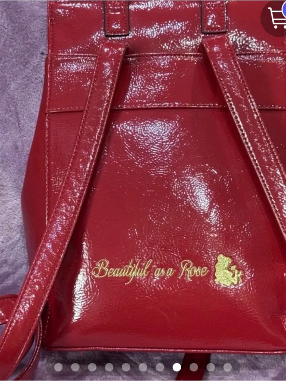Danielle Nicole Disney Red Rose Beauty and the Beast Backpack - Picture 8 of 10
